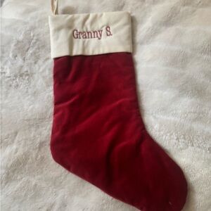 Pottery Barn Christmas stocking Embroidered
